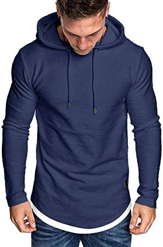Men's Casual Hooded T-Shirts - Fashion Short Sleeve Solid Color Pullover Top Summer Blouse